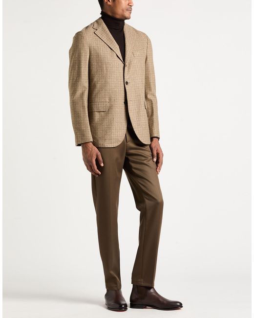 Boglioli Natural Khaki Blazer Virgin Wool for men