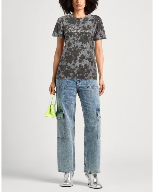 Blumarine Gray Dark T-Shirt Cotton