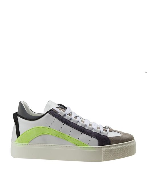 DSquared² Green Sneakers Leather, Rubber for men