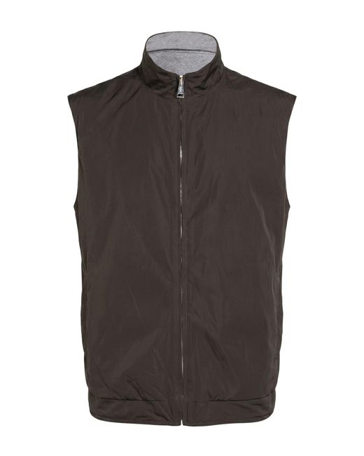 Aurélien Brown Charcoal Vest Recycled Polyester for men