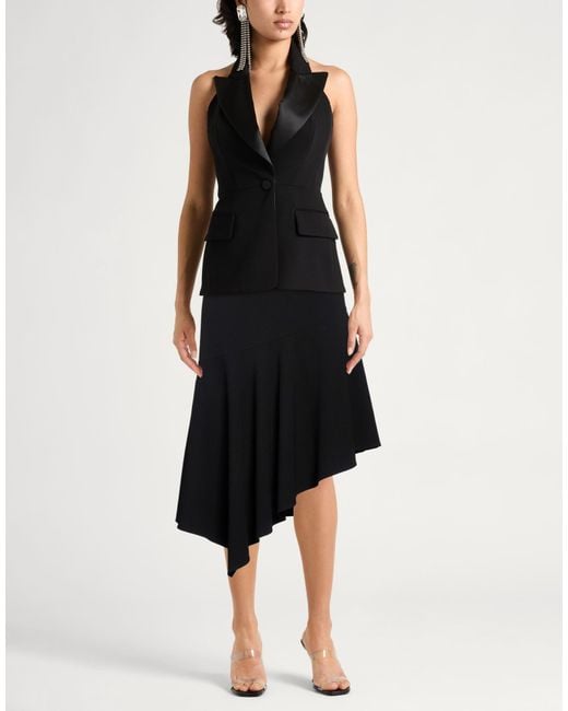 Michael Kors Black Midi Skirt Virgin Wool, Elastane