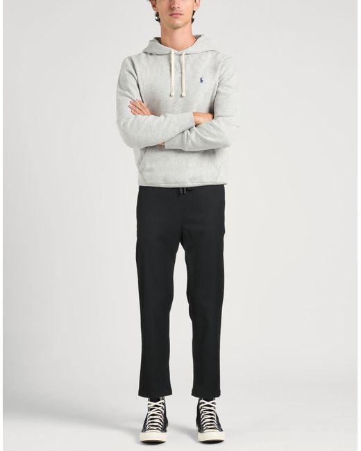 Alpha Studio Black Pants Polyester, Viscose, Elastane for men