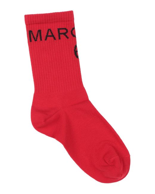 MM6 by Maison Martin Margiela Red Socks & Hosiery