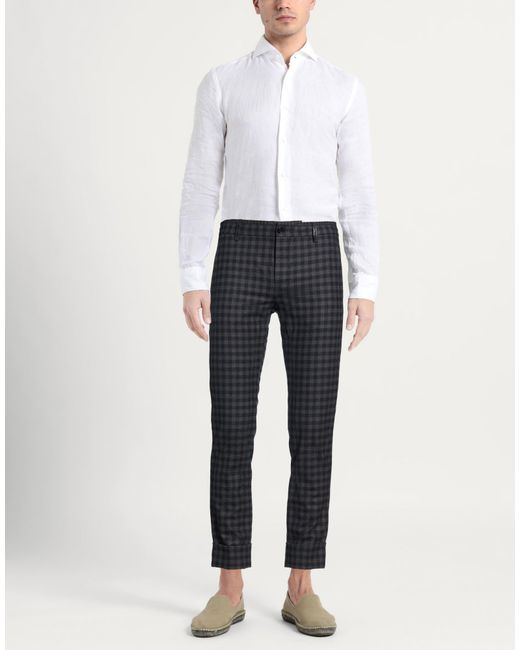 Bikkembergs Blue Charcoal Pants Virgin Wool, Elastane for men
