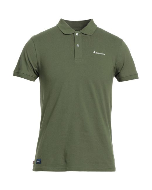 Aquascutum Green Polo Shirt for men