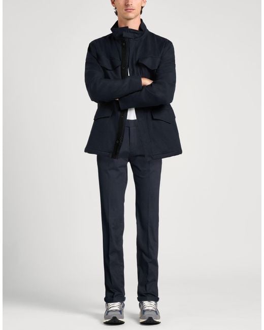 Paoloni Blue Pants Cotton, Elastane for men