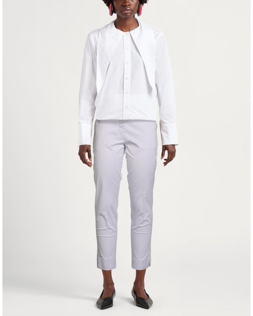Rossopuro Gray Pants Cotton, Elastane