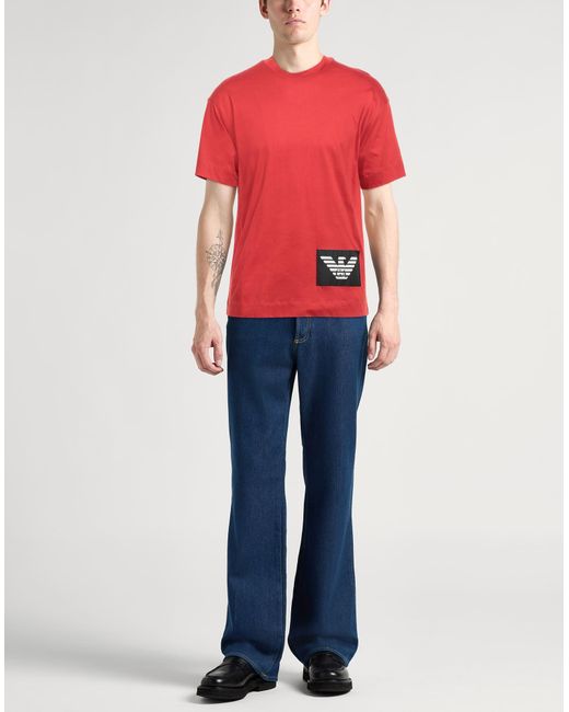 Emporio Armani Red T-shirt for men
