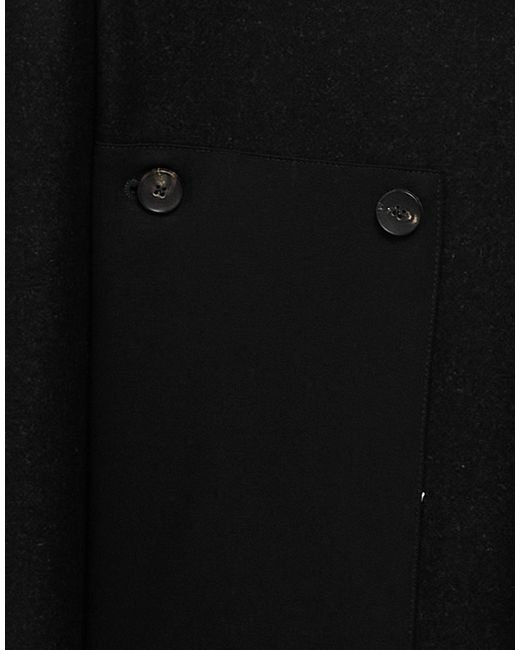 Masnada Black Coat Wool, Polyamide for men
