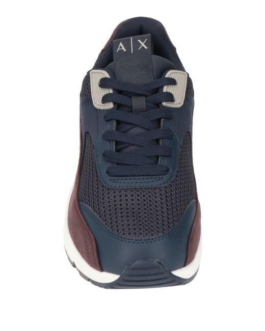 ARMANI EXCHANGE Blue Midnight Sneakers Polyester, Polyurethane for men
