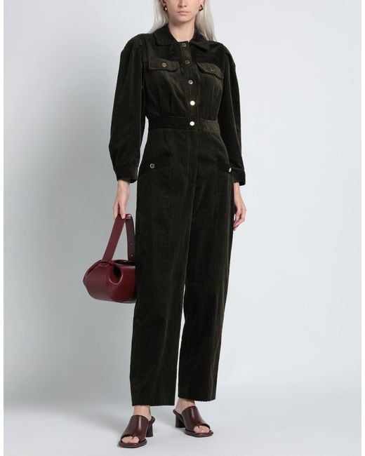 Sandro Black Military Jumpsuit Cotton