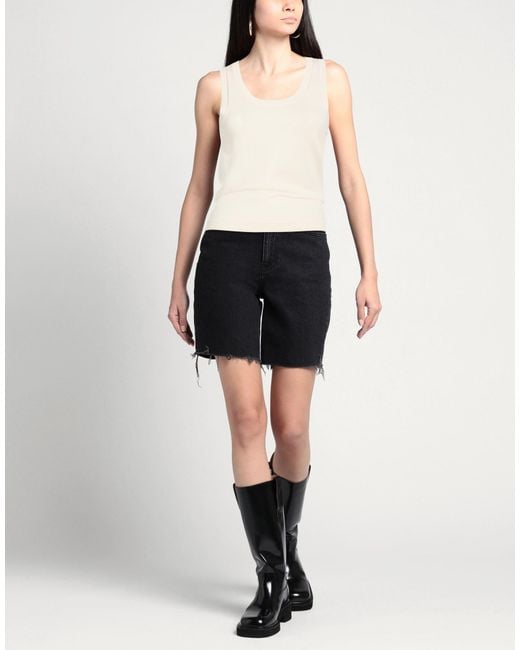 Weekend by Maxmara Natural Cream Tank Top Viscose, Polyester