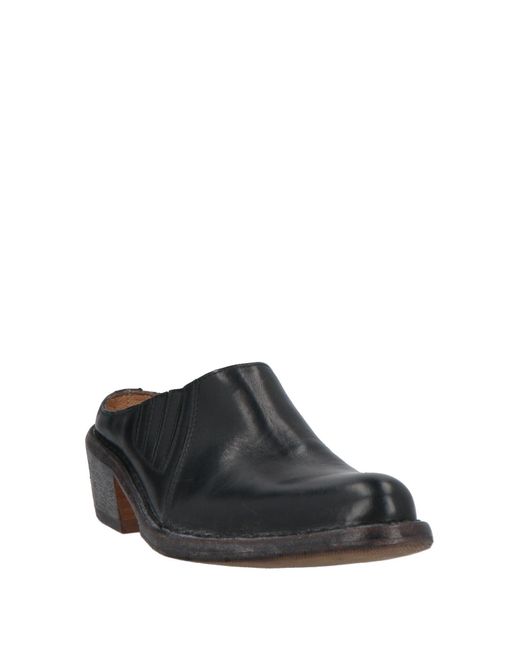 Moma Gray Mules & Clogs Leather