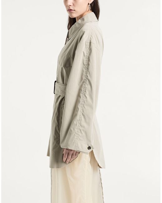 Maison Margiela Gray Overcoat & Trench Coat Polyester, Polyamide, Nylon