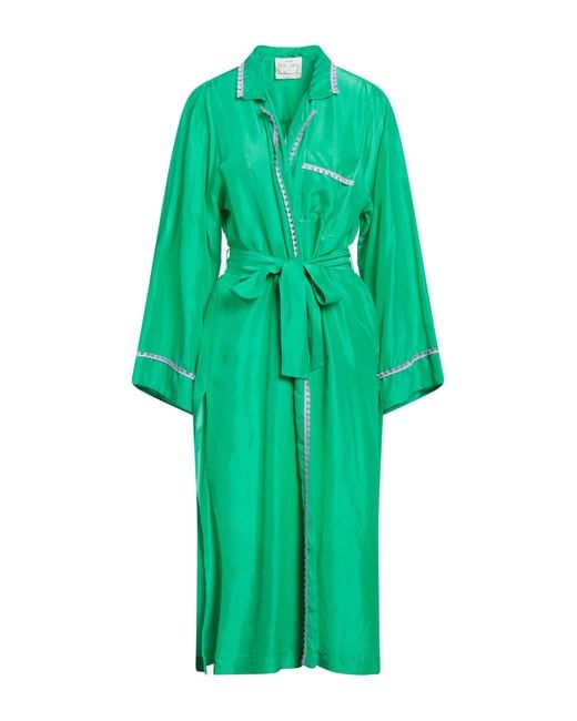 Forte_forte Green Overcoat & Trench Coat