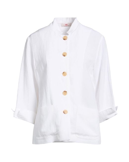 Rossopuro White Shirt Viscose, Linen