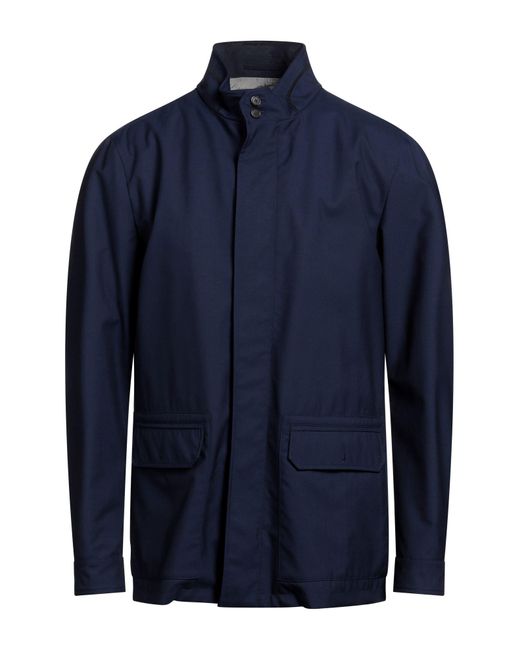 Pal Zileri Blue Overcoat & Trench Coat for men
