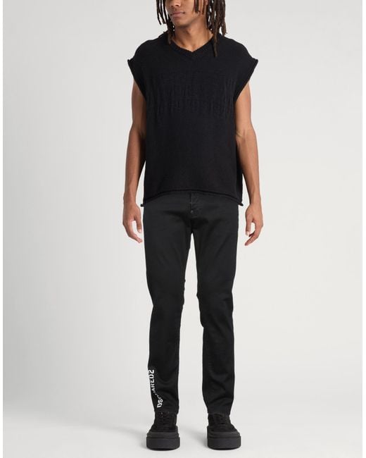 DSquared² Black Jeans Cotton, Polyester, Elastane for men