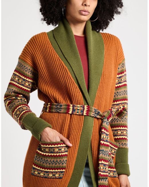 MAX&Co. Orange Pony Ride Cardigan Acrylic, Wool, Polyester