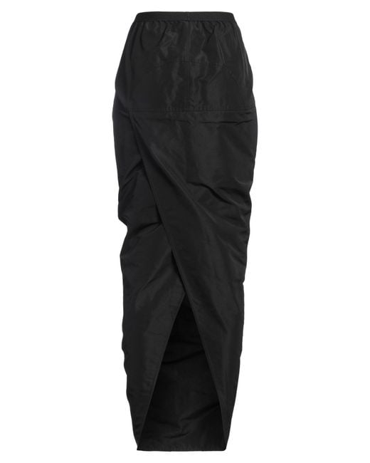 Rick Owens Black Maxi Skirt Polyester
