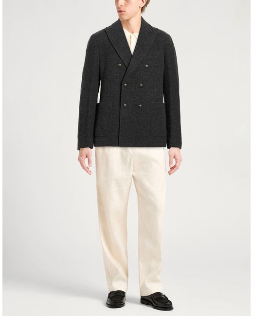 Circolo 1901 Black Blazer Virgin Wool, Cashmere for men