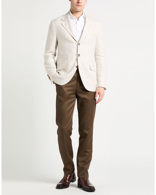 Brunello Cucinelli Natural Blazers for men