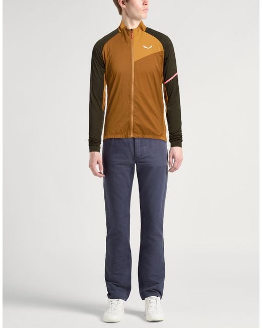 Salewa Brown Vento Mustard Jacket Lyocell, Wool, Polyamide for men