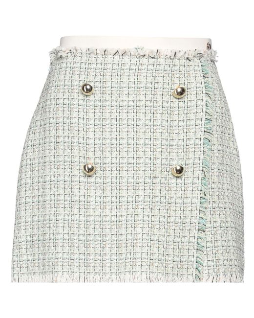 Liu Jo Gray Cream Shorts & Bermuda Shorts Cotton, Acrylic, Elastane