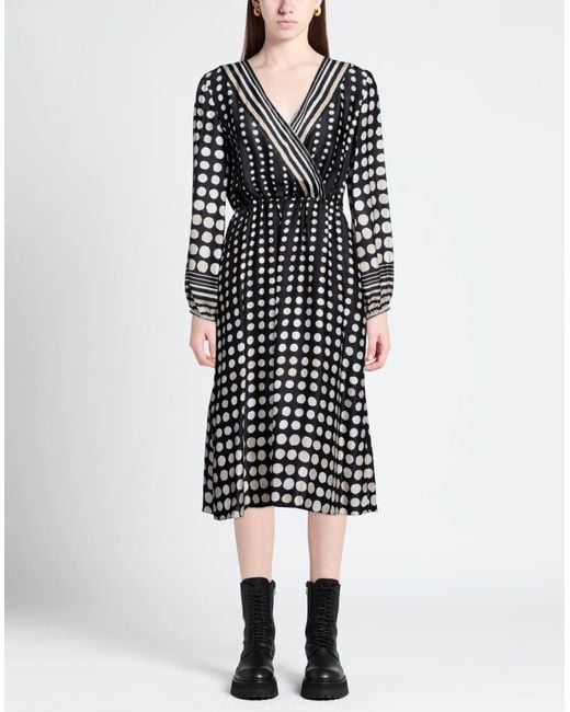Caractere Black Midi-Kleid