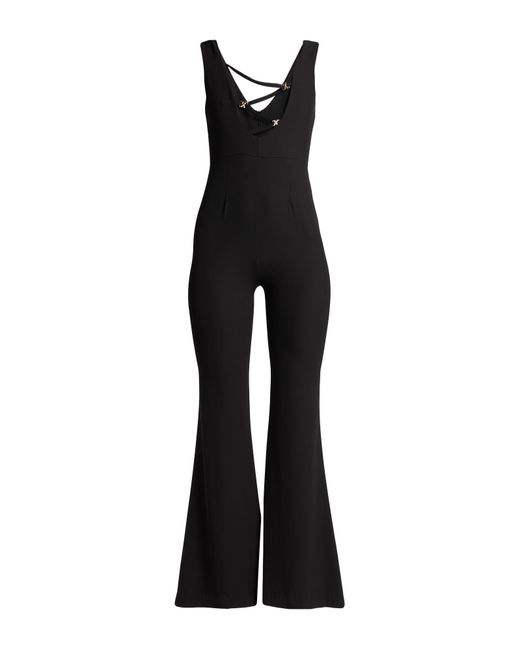ViCOLO Black Jumpsuit Polyester, Elastane
