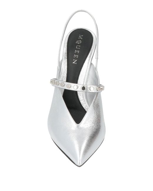 McQueen White Pumps Leather
