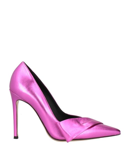 Luciano Padovan Pink Fuchsia Pumps Leather