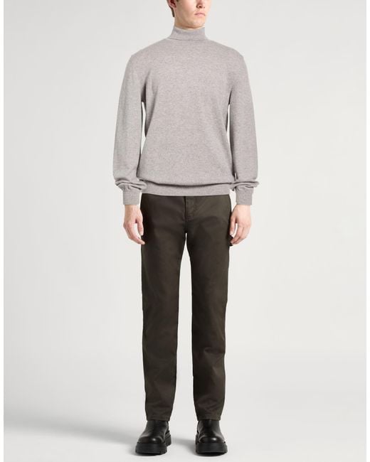 Fedeli Gray Turtleneck Wool for men