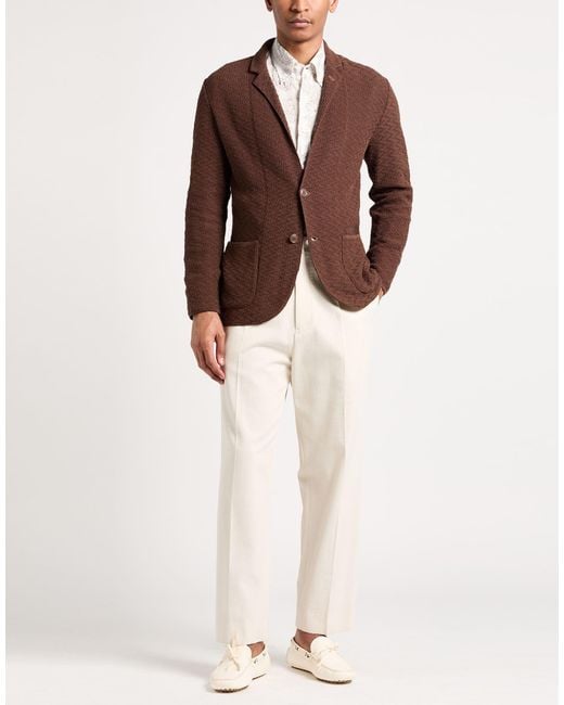 Lardini Brown Blazer Cotton for men