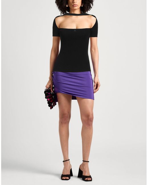 Courreges Black Top Viscose, Polyester