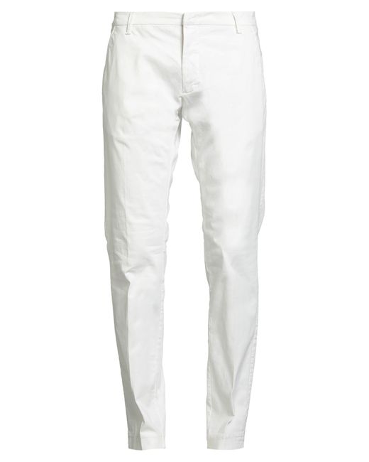 Michael Coal White Pants Cotton, Elastane for men