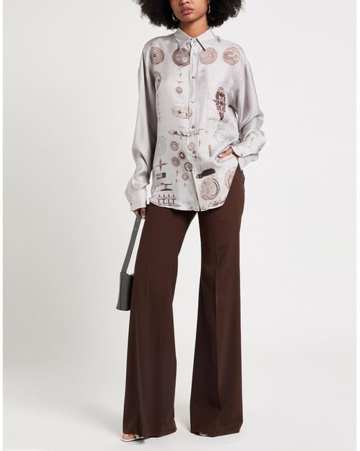 Pierre Louis Mascia Gray Shirt Silk