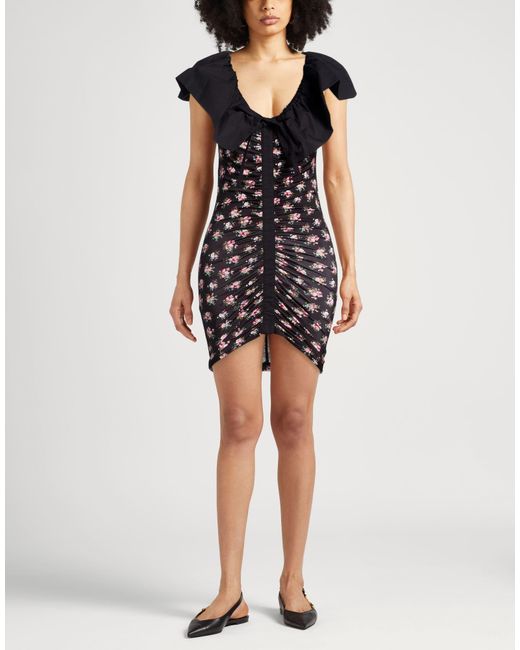 Blugirl Blumarine Black Mini Dress Polyester, Elastane