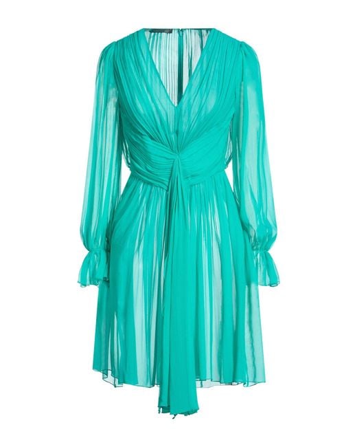 Alberta Ferretti Blue Mini Dress Silk