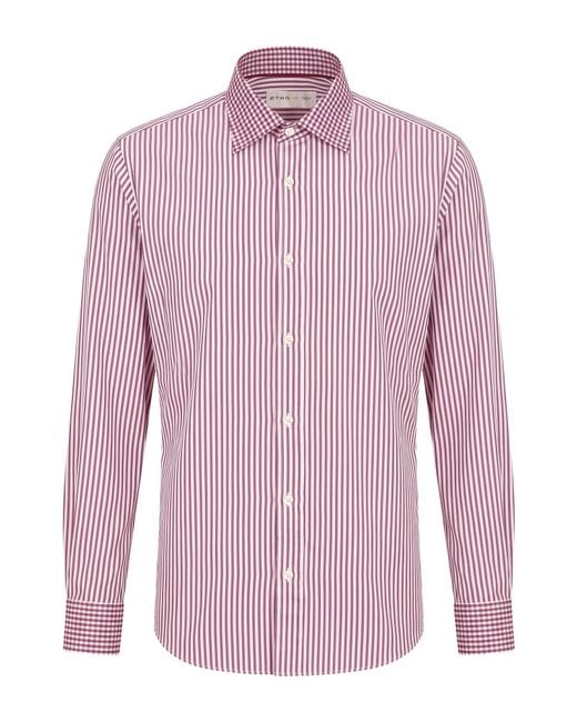 Etro Pink Shirt Cotton for men