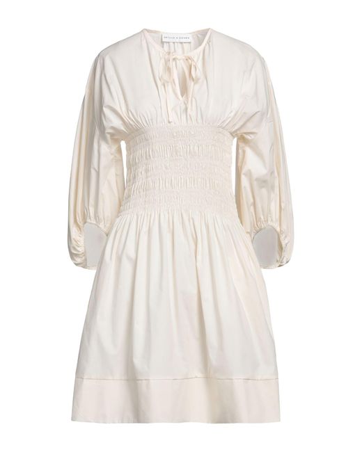 SKILLS & GENES White Mini Dress Cotton