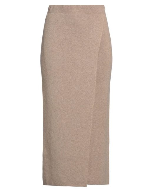 Max Mara Natural Camel Maxi Skirt Wool, Cashmere
