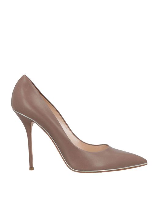 Casadei Brown Taupe Pumps Leather