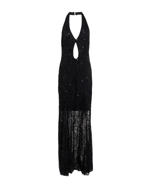 ViCOLO Black Maxi Dress Polyamide, Cotton, Polyester