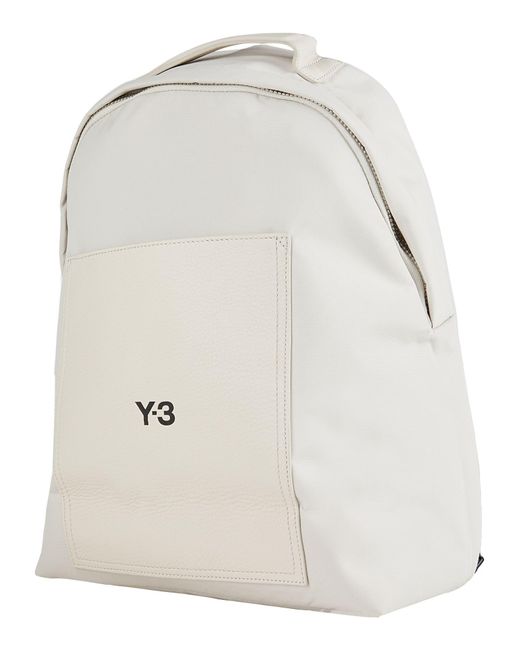 Y-3 White Backpack Recycled Polyamide, Polyurethane for men
