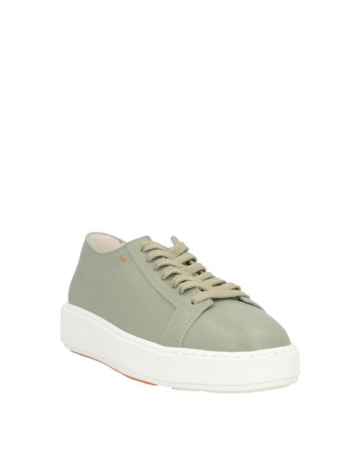 Santoni Green Sneakers Leather