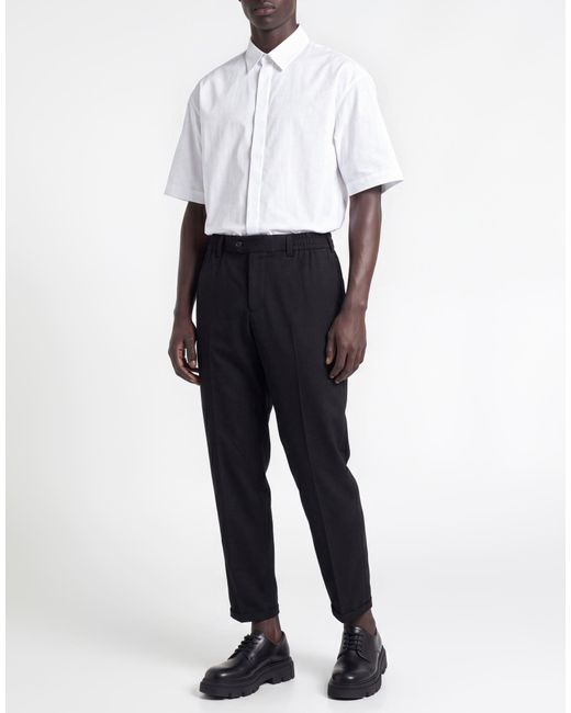 PT Torino Black Pants Virgin Wool, Polyester, Elastane for men