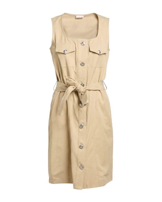Liu Jo Natural Mini Dress Cotton, Lyocell