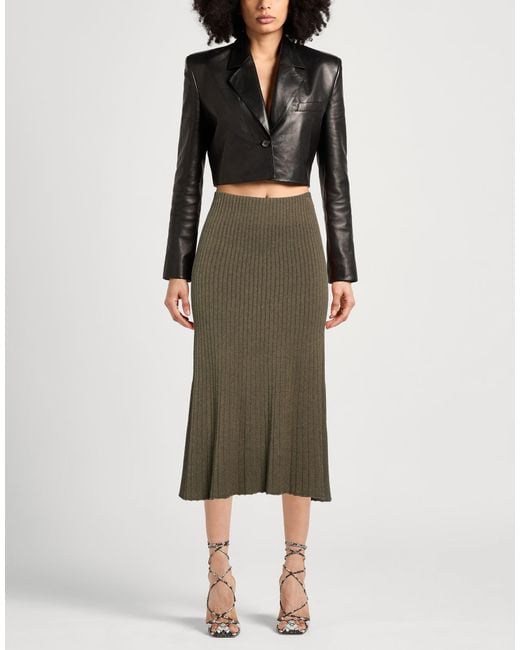 Caractere Green Midi Skirts