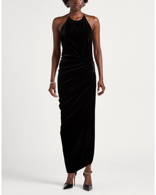Alexandre Vauthier Black Midi Dress Polyester, Elastane